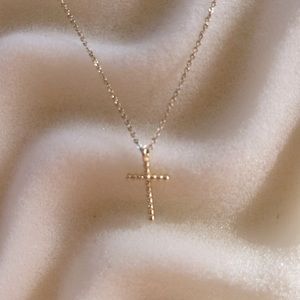 Gold cross necklace